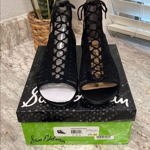 🆕 Sam Edelman Deleece Black Suede Women's Shoes, Size 9.5M, never worn, in box